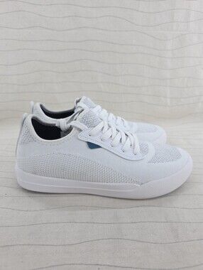 Vessi Womens Weekend Sneaker White Casual Waterproof Shoes Size 8